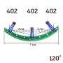 Датчики Холла 402 (41F) на платі для мотор-колеса 120°