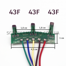 Датчики хола 43F на платі для мотор-колеса 120°